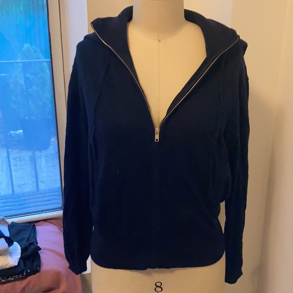 Wool hooded sweater